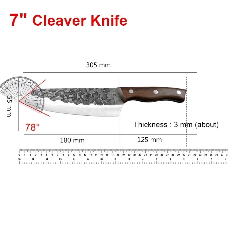 Japanese Chef’s Knife – Stainless Steel Butcher Knife for Meat, Fish & Vegetables- Blades Knives™