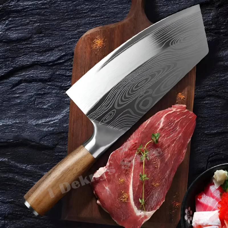 Professional Laser Damascus Japanese Chef & Cleaver Knife – Stainless Steel - Blades Knives™