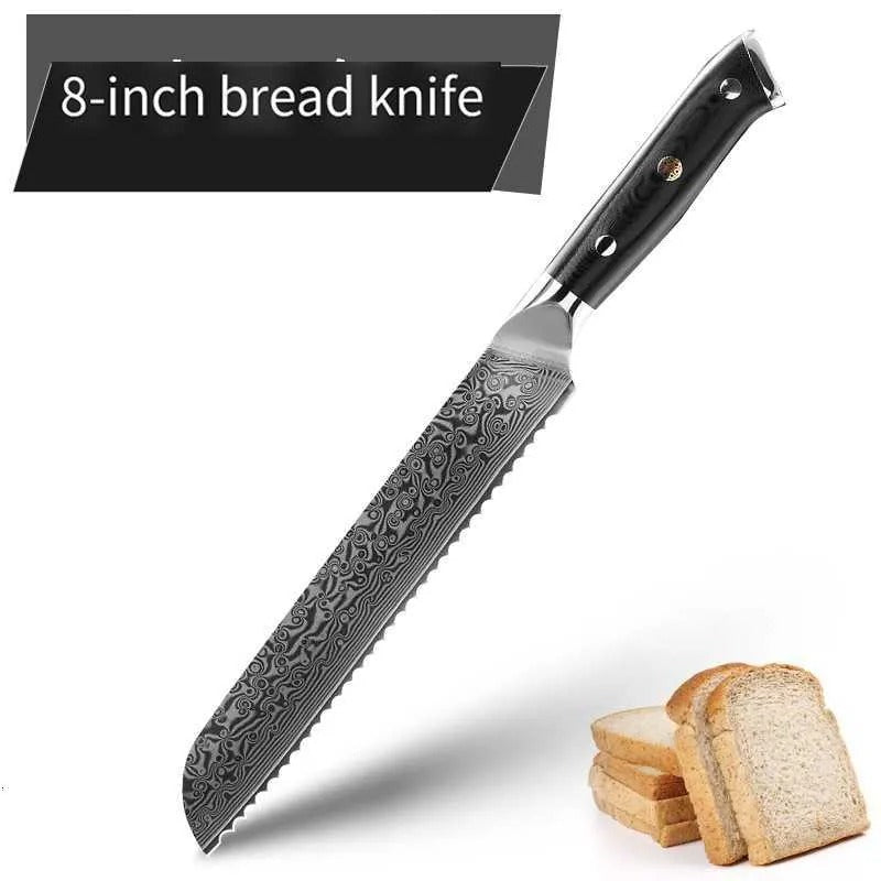 "Professional Damascus Steel Japanese Chef Knife – Ideal for Slicing, Sashimi, and Fruit Prep