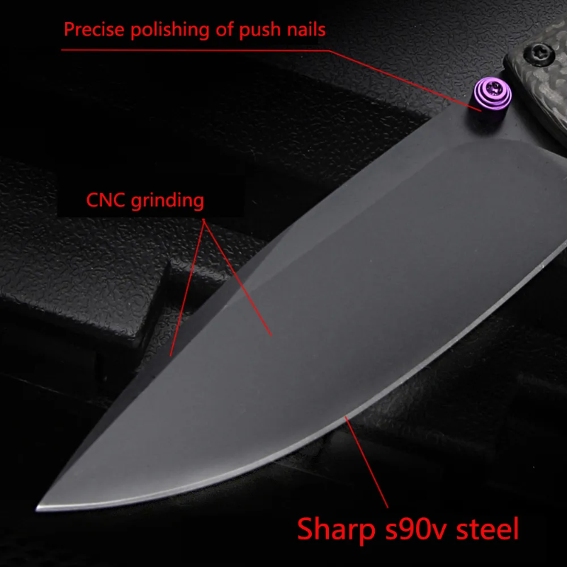 BM 560BK Carbon Fiber Handle Folding Knife 535 Outdoor Camping Fishing Tool - Higo Hunt™