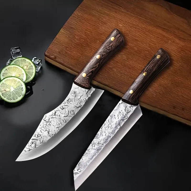 Handmade Japanese Full Tang Chef & Boning Knife – Steel Cleaver Cutter - Blades Knives™