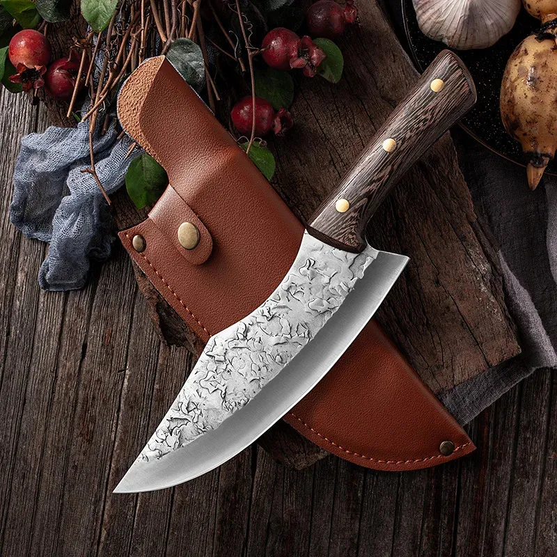 Handmade Japanese Full Tang Chef & Boning Knife – Steel Cleaver Cutter - Blades Knives™